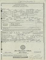 Mable Speed-Colvin Death Certificate